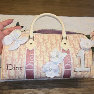 (SOLD) Authentic Christian Dior pink girly mini boston bag